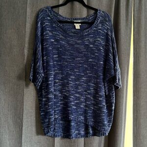 Blue High-Low Sweater